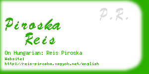 piroska reis business card